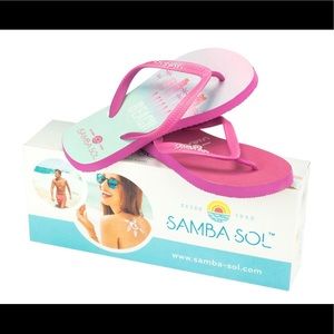 Samba Sol Miami Beach Pink Flip Flops - Brand New